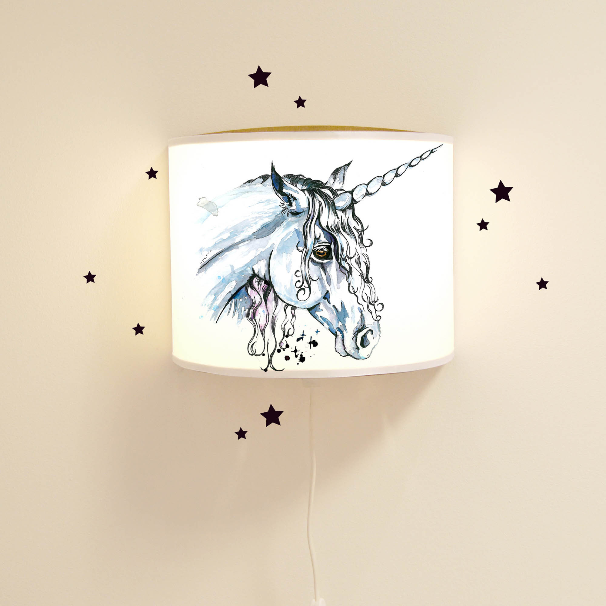 Wandlampe Schlummer Lampe Lese Schlummerlicht Einhorn Mit