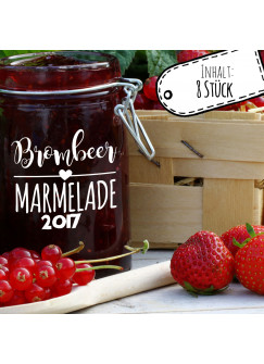 Aufkleber für Marmelade Etikett Marmeladenglas Brombeer Konfitüre ek04